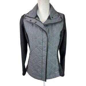 Smartwool Women's M Funnelneck Lt. Weight Merino Quilted Jacket Gray EUC